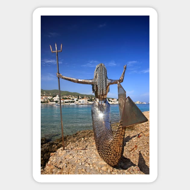 The Iron Mermaid of Spetses island Sticker by Cretense72